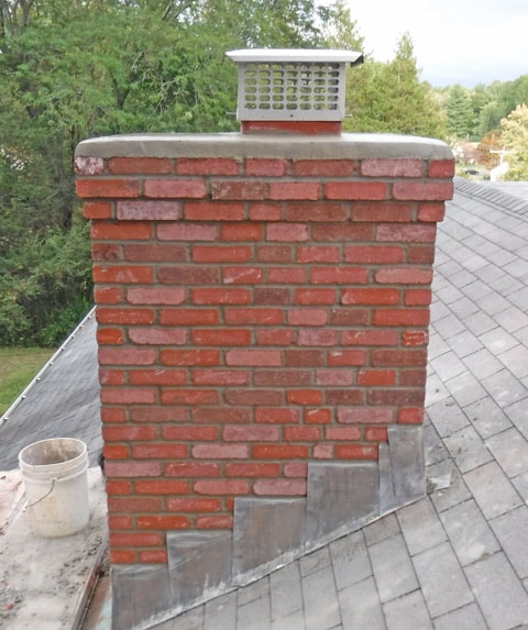 Brick porch before restoration