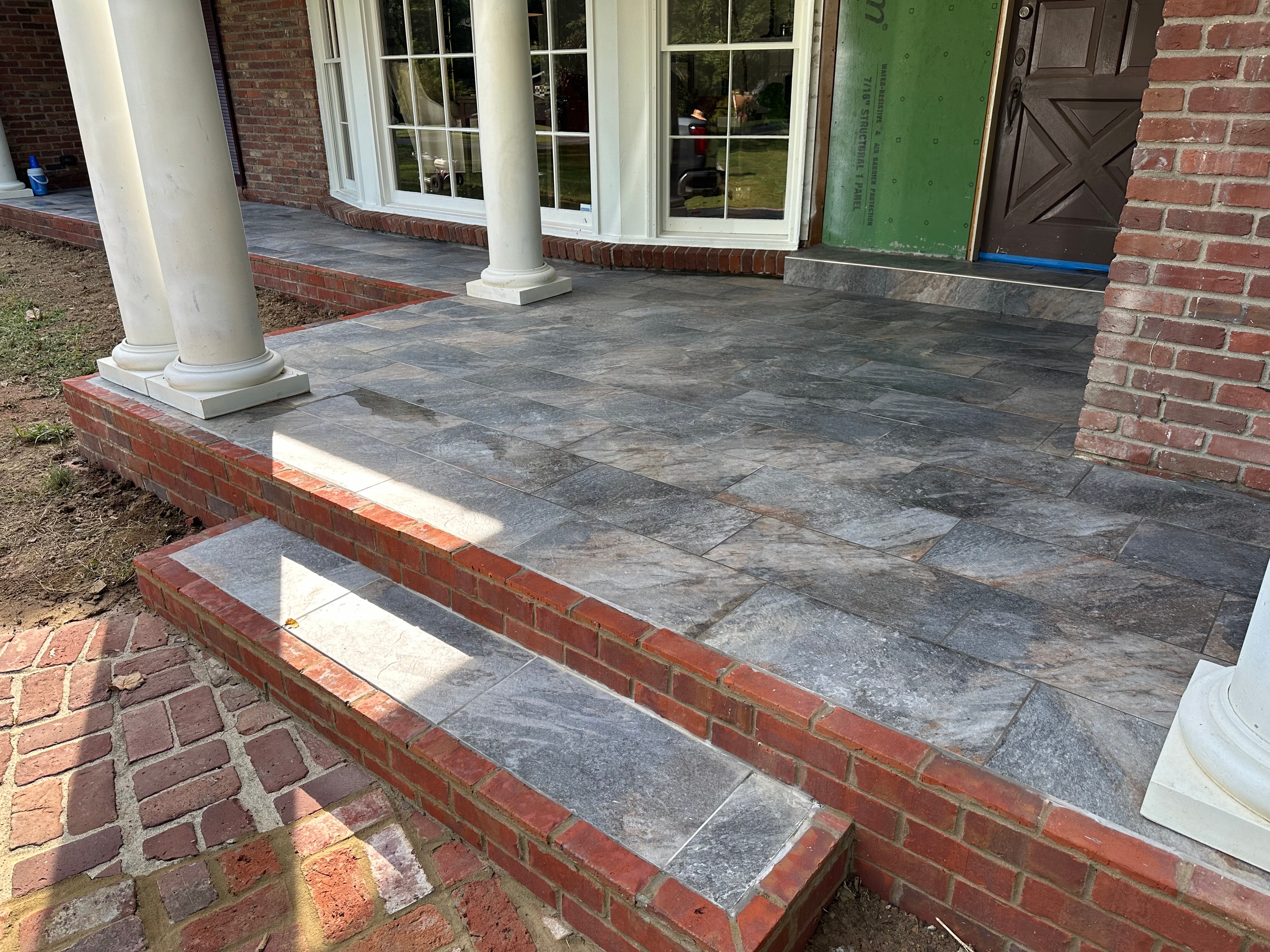 Slate tile porch