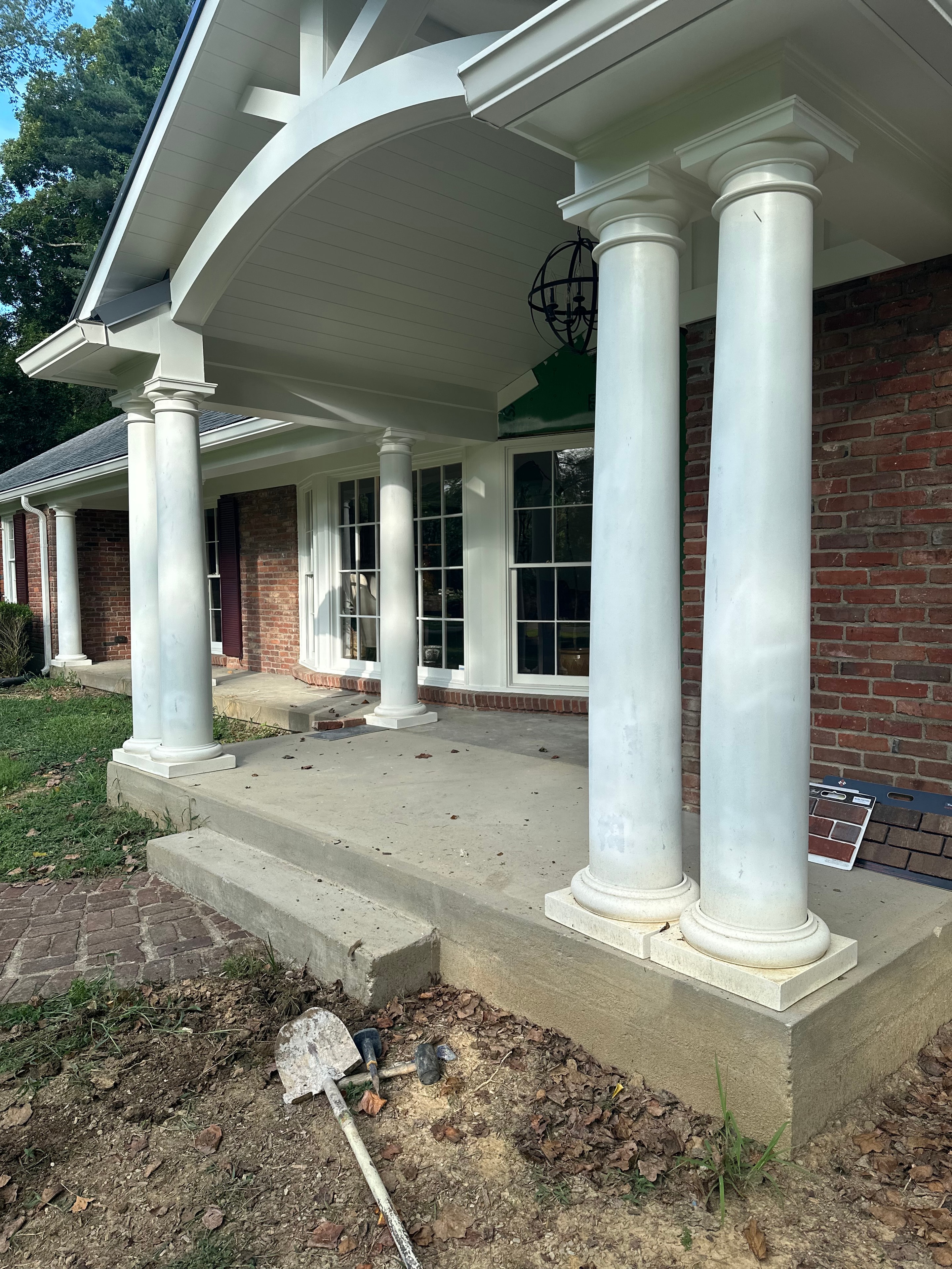 Brick walkway installation