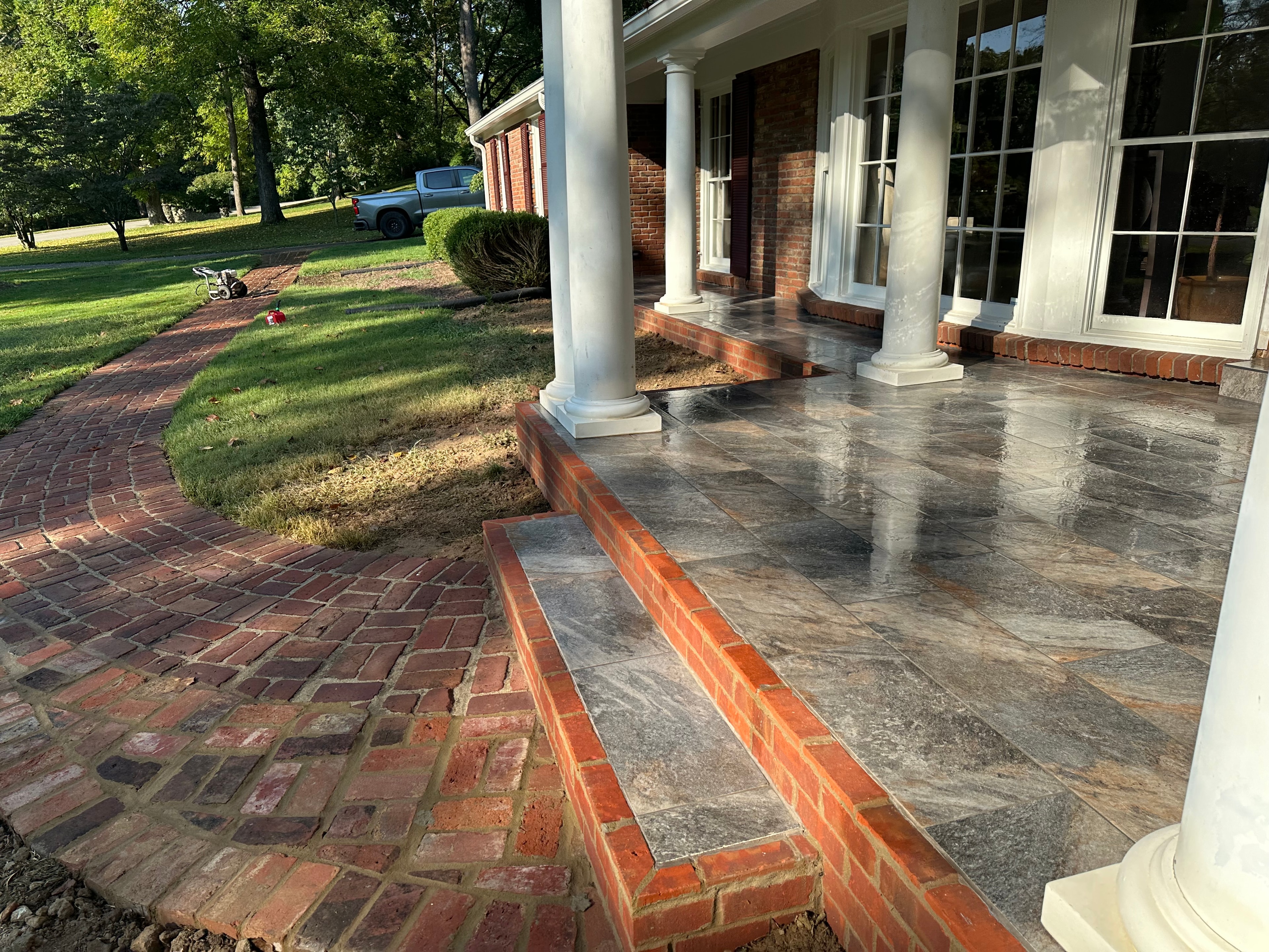 Concrete driveway installation
